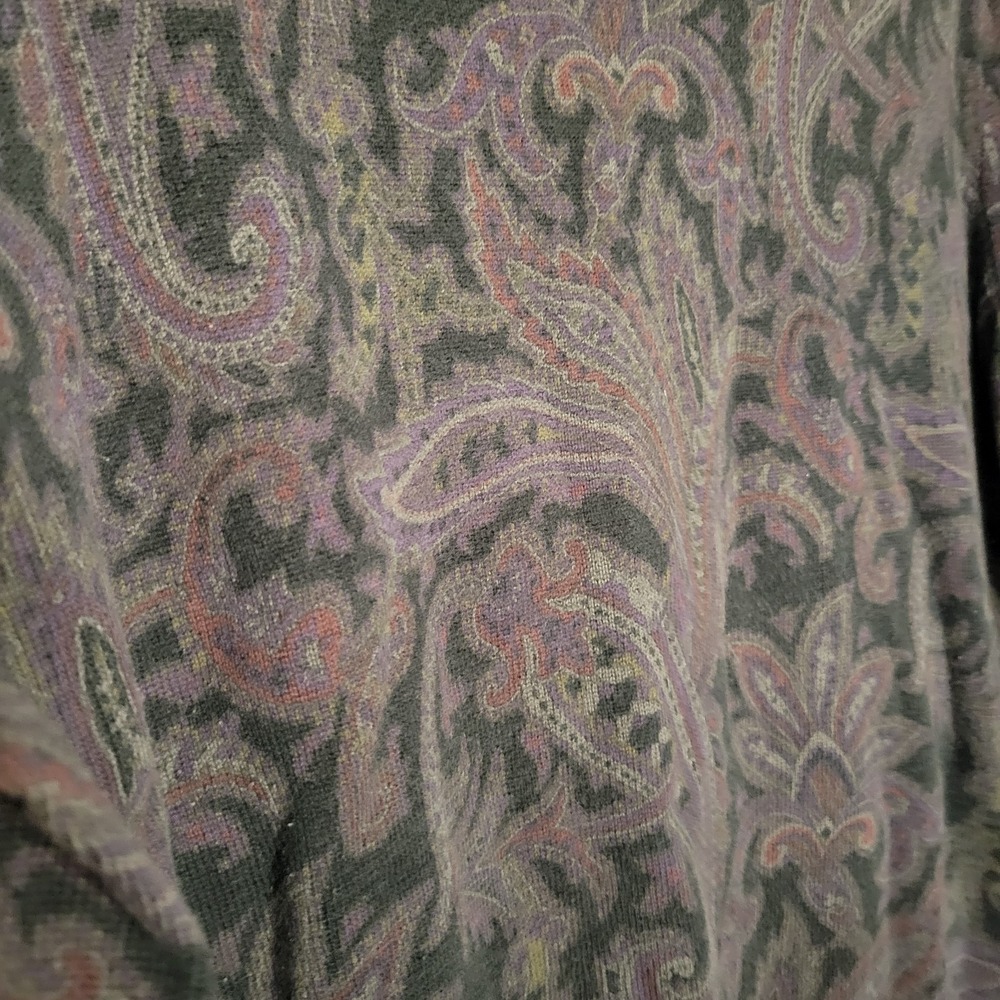 American Living Women's XL Sweater Shirt Top Blouse Brown Purple Black Cardigan‎ - Picture 6 of 11